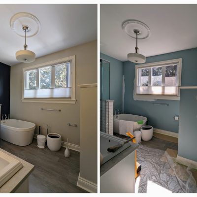 Ensuite With Accent Wall